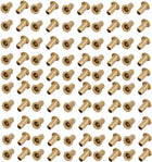 LinkMejor 100pcs M2.5 x 5mm Brass Plated Metal Hollow Eyelets Rivets Gold Tone
