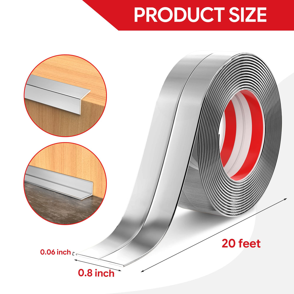 LinkMejor Protector de Esquina de Pared Peel and Stick Moldura de Esquina de Bordes