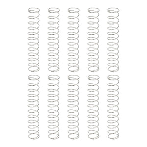 10Pcs Compression Springs, 0.4mm Wire Diameter x 7mm OD x 40mm Length 304 Stainless Steel Extension Spring Ballpoint Pen Pressure Springs for Shop Home Repairs, Silver