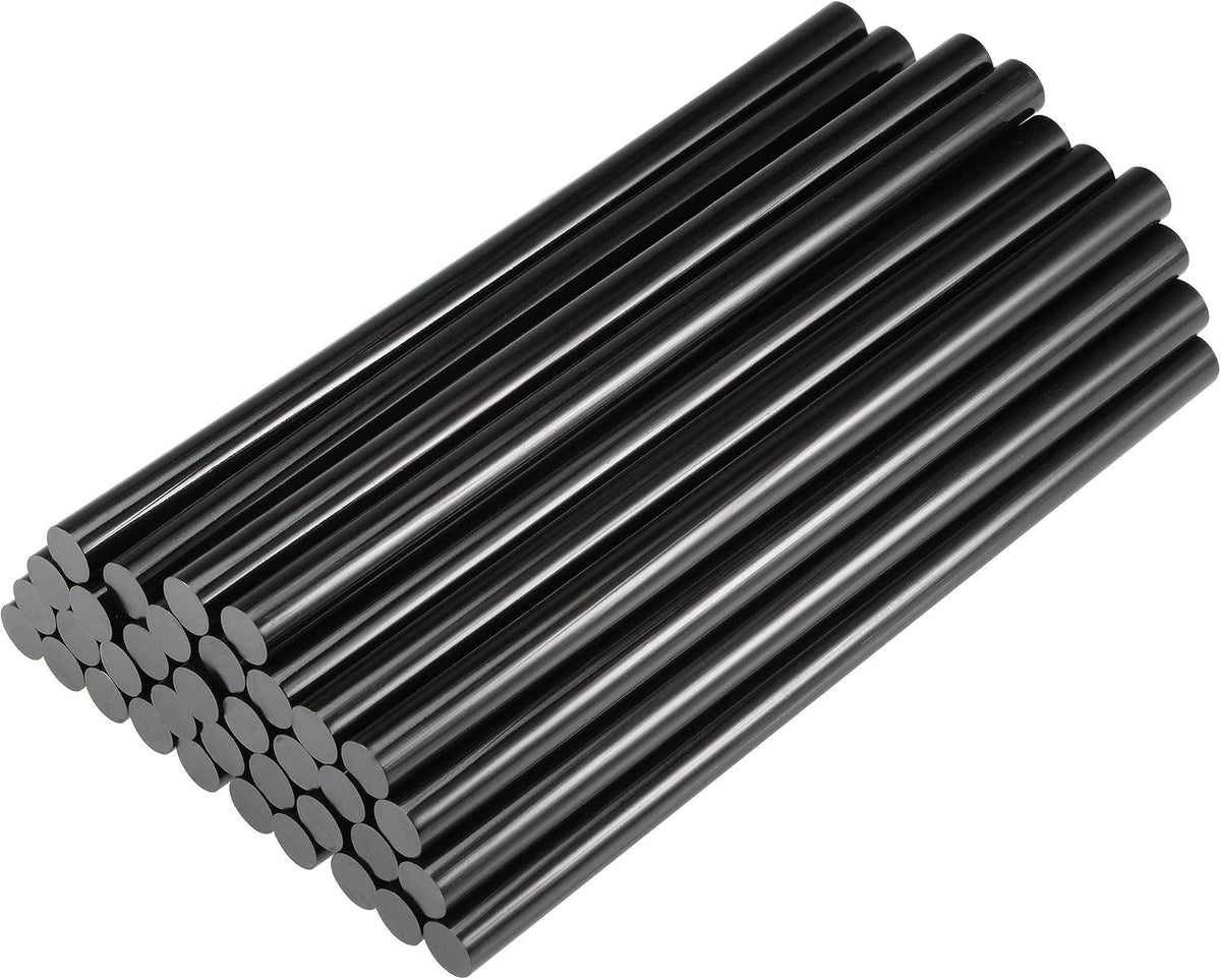 LinkMejor 36pcs Mini Hot Glue Gun Sticks 7.5-inch x 0.43-inch for Glue Guns, Black