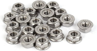 #10-24 304 Stainless Steel Serrated Flange Hex Machine Screw Lock Nuts 20pcs