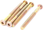M8 x 85mm Male Thread Hex Socket Head Cap Screw Bolt Bronze Tone 5 Pcs
