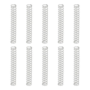 10Pcs Compression Springs, 0.5mm Wire Diameter x 6mm OD x 45mm Length 304 Stainless Steel Extension Spring Ballpoint Pen Pressure Springs for Shop Home Repairs, Silver
