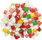 500g/1.1lb Mixed Color Irregular Glass Mosaic Tiles, 400 Pcs Glitter Crystal Glass Mosaic Tiles Stained Glass Piece for DIY Art Crafts, Mixed Khaki Red, 4 Shapes