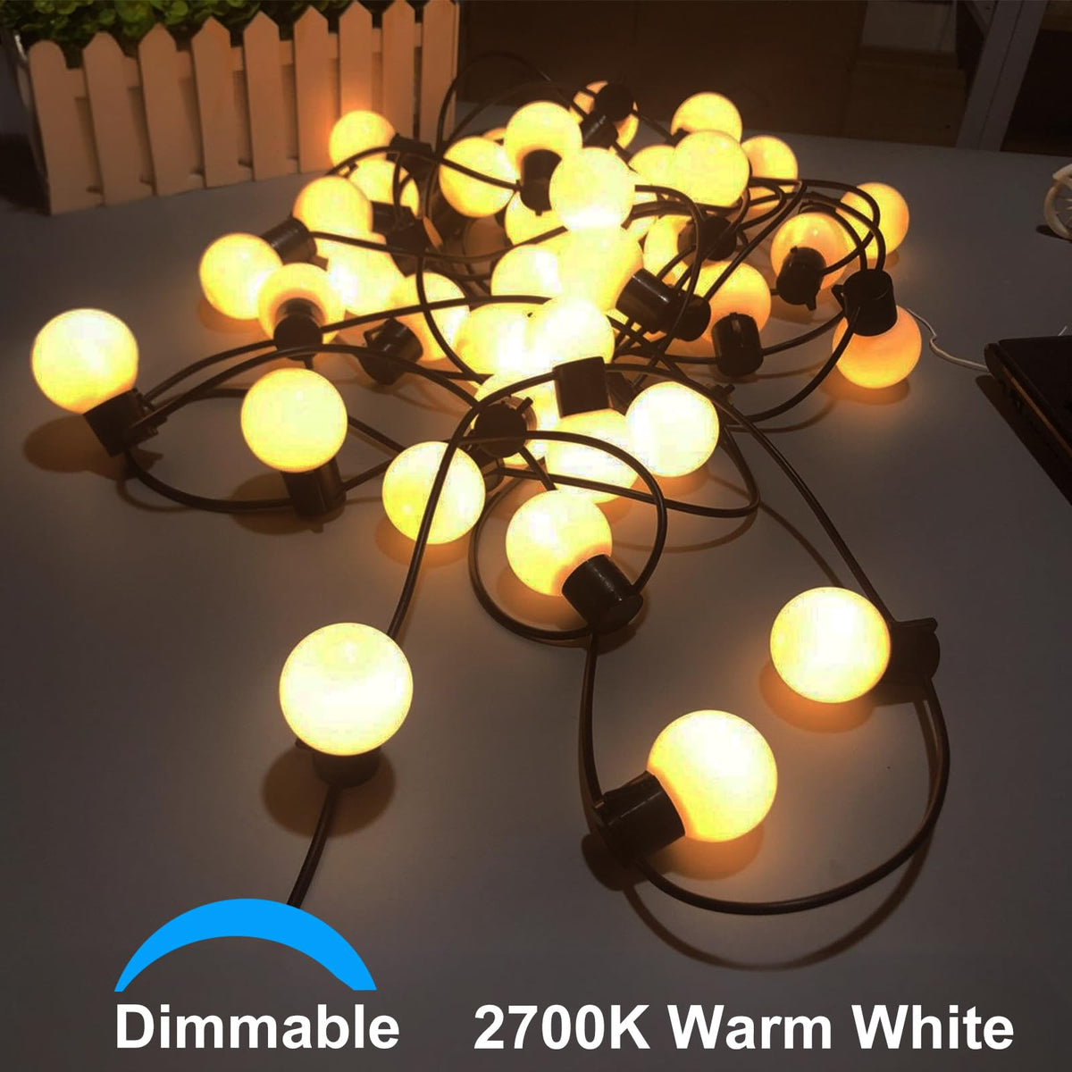 Luces de Noche Bombillas LED Bajo Consumo G40, 1.5W, Base E26, 2 Unidades