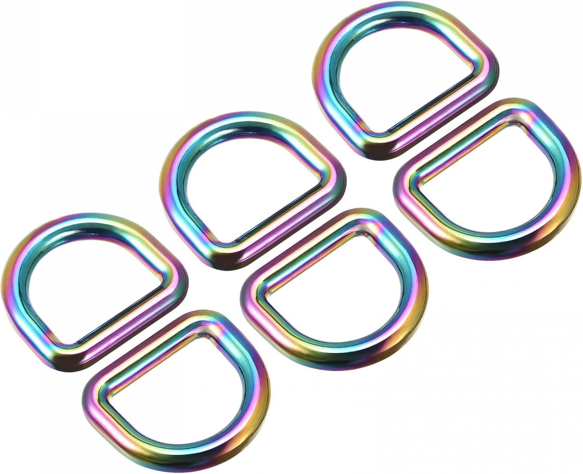 LinkMejor Metal D Rings, Zinc Alloy Buckle for Hardware Craft DIY