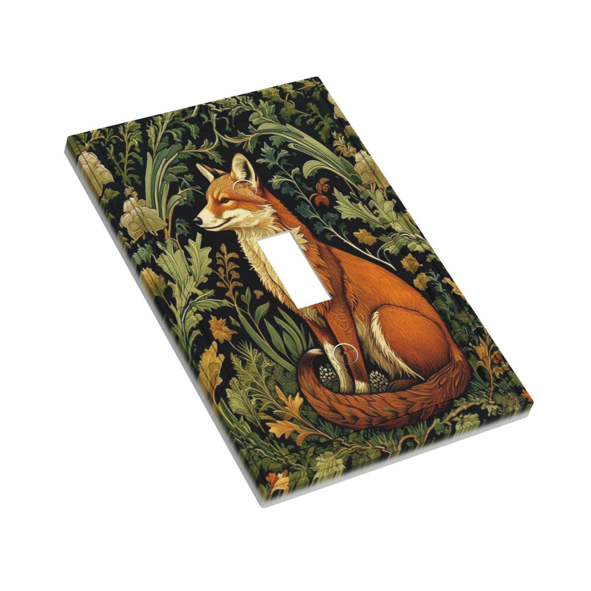 LinkMejor Vintage Red Fox Floral Toggle Switch Plate Cover