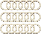 100Pcs 40mm(1.6-inch) Natural Wood Rings, Unfinished Wooden Pieces Circle Ornaments Wreath Frame Ring for Home Decor, DIY Crafting