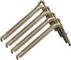 Metal Purse Frames - 6.1" 4Pcs Rectangle Kiss Lock Clasp Frame Embossed Clutch Frame for Coin Purse Sewing Bag Making DIY Craft, Bronze