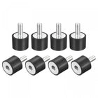Rubber Mounts 8pcs M8 Male/Female Vibration Isolator Shock Absorber, for Garage Motor Air Compressor Car Boat Bobbins, D25mmxH20mm