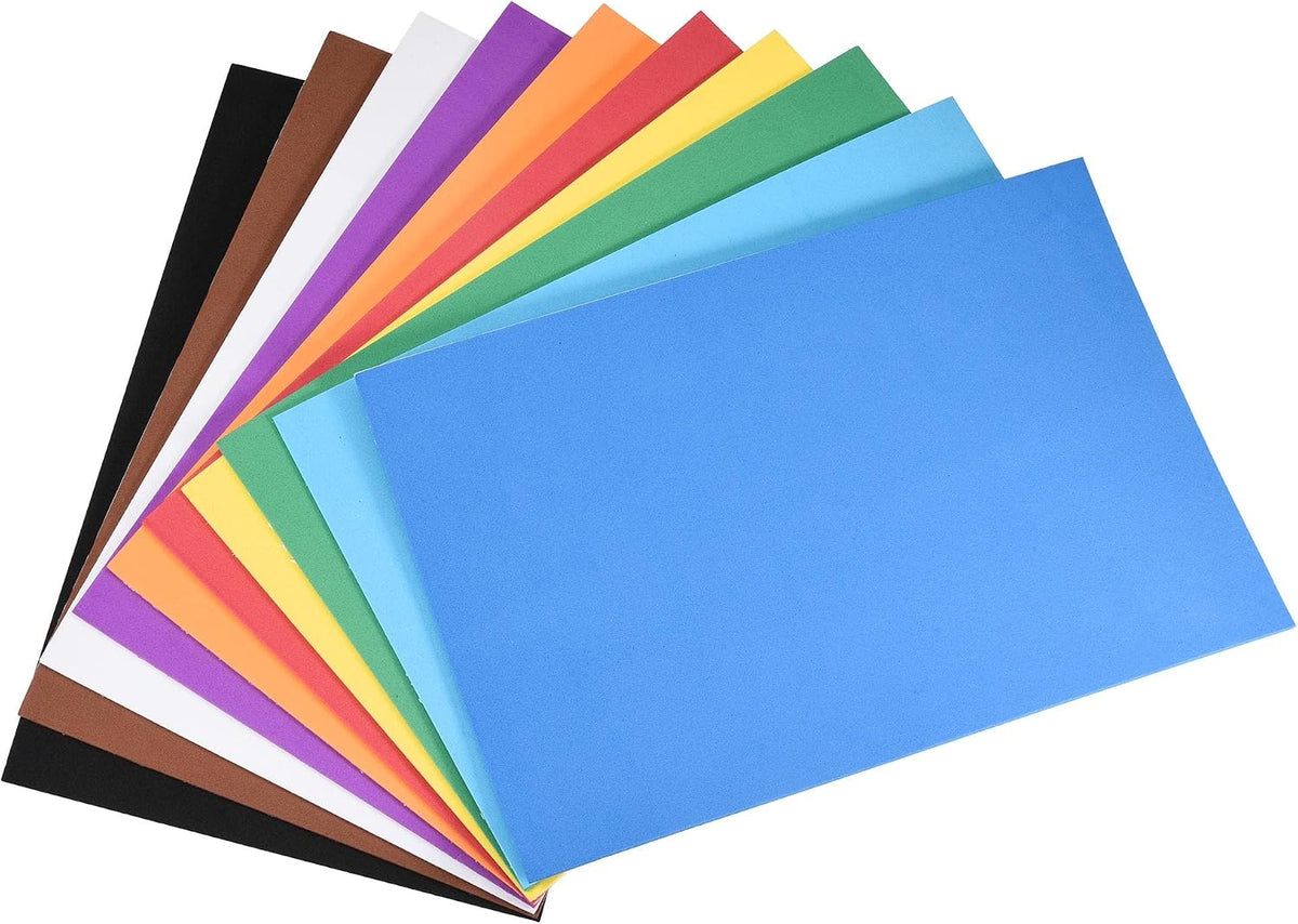 LinkMejor Colorful EVA Foam Sheets 8 x 12 Inch 1.8mm Thickness for Crafts DIY Projects, 1 Set