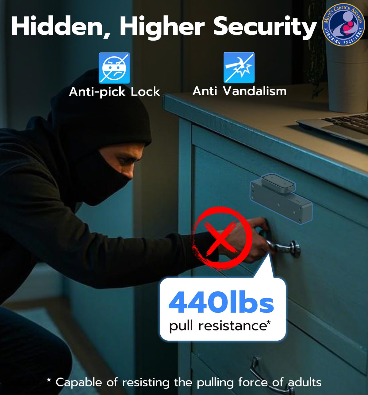 LinkMejor Baby Proofing Smart Cabinet Locks, Child Proof Drawer Locks