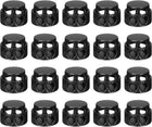 30pcs Metal Cord Locks, 3.8mm Double Hole Spring Stopper Fastener Slider Toggles End for Drawstrings Bags Backpacks Clothing Lanyards, Electrophoretic Black
