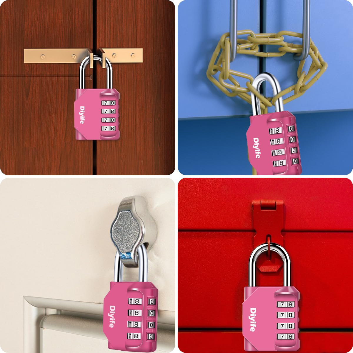 4 Cijfer Combinatie Slot, LinkMejor Waterdicht School Gym Locker Slot