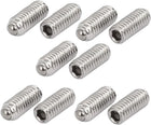M4x10mm 304 Stainless Steel Spring Hex Socket Ball Point Grub Set Screws 10pcs