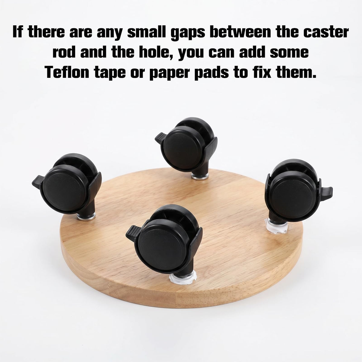 Roda Roda Roda Swivel 4Pcs 1 Inch, Roda Roda Berkekuatan Tinggi dengan Fitur Penguncian