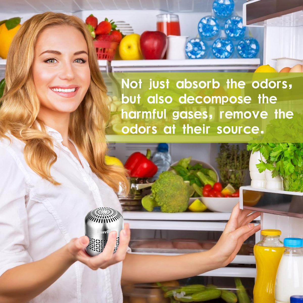 LinkMejor Deodorizzatore Refrigeratore, Eliminatore di Odori per Frigorifero a Lunga Durata