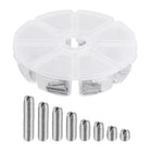 Slotted Set Grub Screws, M3 Metric 304 Stainless Steel Flat Point Set Screws Assortment Kit 1set (100pcs)