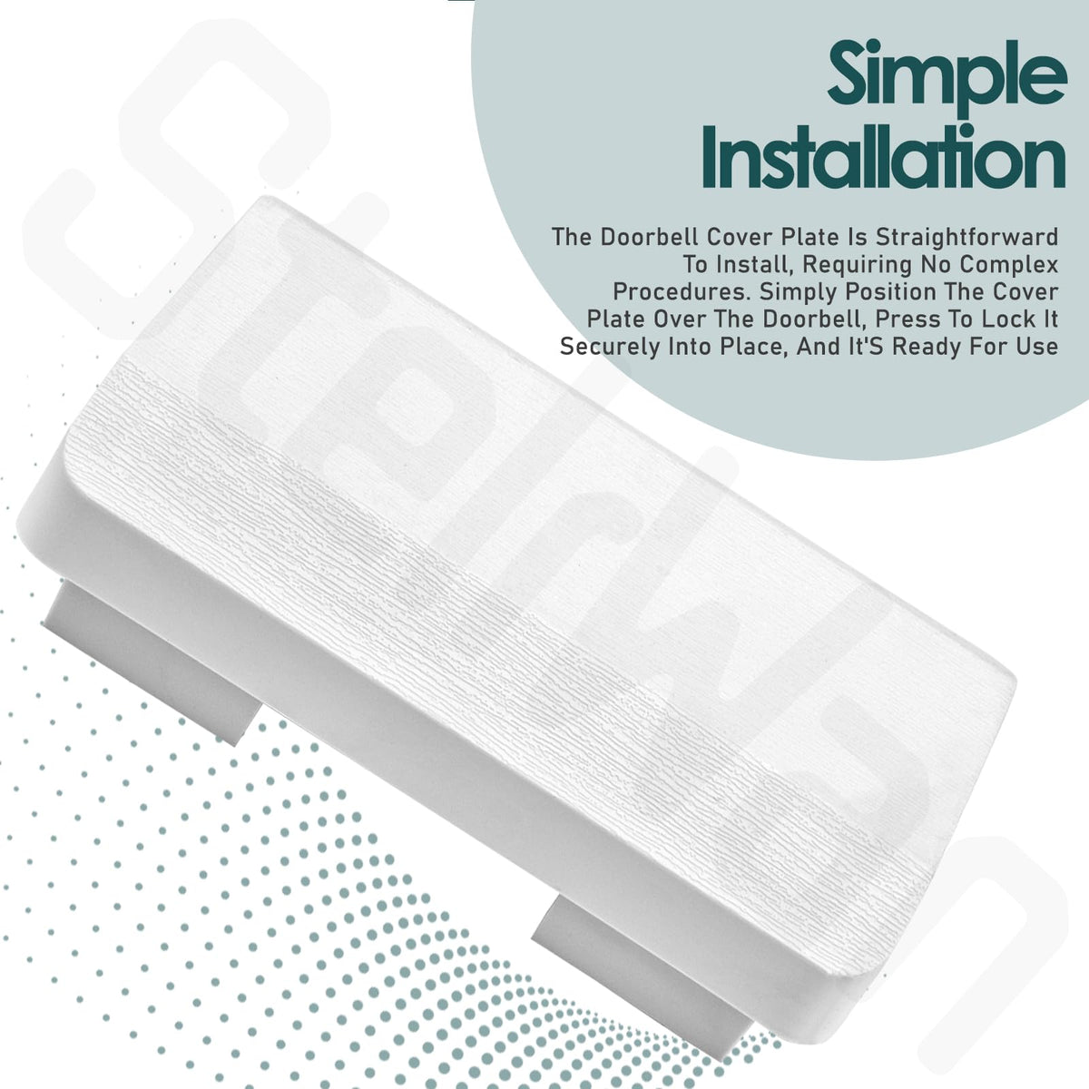CHM3DCOVER Dørrklokkedekselet (Kun) Kompatibel med Nutone Hardware CHM3D