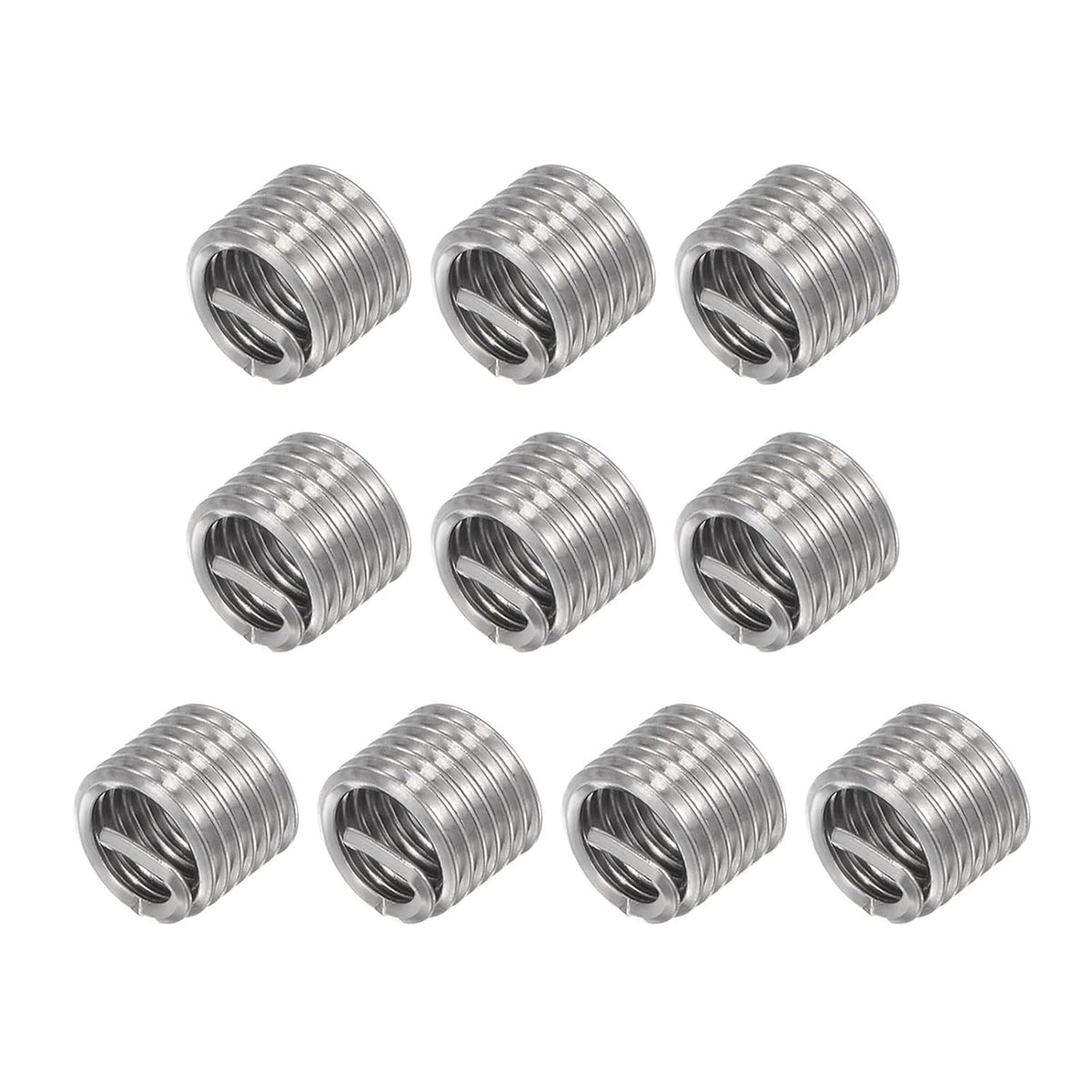 Wire Thread Inserts 10-32 UNF 1.5D 304 Stainless Steel Helical Type Coiled Wire Screw Repair Threaded Sleeve Steel Sheath 10pcs