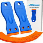 LinkMejor Plastik Jilet Aleti刮刀 2 Adet, 100 Jilet, Depolama Çantası
