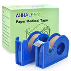 Medical Tape with Dispenser Paper Tape Medical 0.5 inch x 10yd Sensitive Skin Micropore Tape Breathable for Wound Care Nose Tape for Rhinoplasty Shaping(2 Rolls Nose Tape + 2 Dispensers Included)