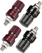 4 Pcs Terminal Binding Post M6 Threaded Diameter JR2068 Black and Red