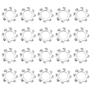40Pcs 5/16 External Tooth Lock Washer, 304 Stainless Steel Multi-Tooth Star Washer Locking Fastener, Silver Tone
