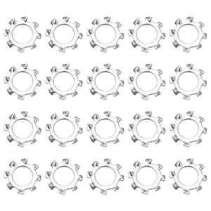 20Pcs 5/16 External Tooth Lock Washer, 304 Stainless Steel Multi-Tooth Star Washer Locking Fastener, Silver Tone