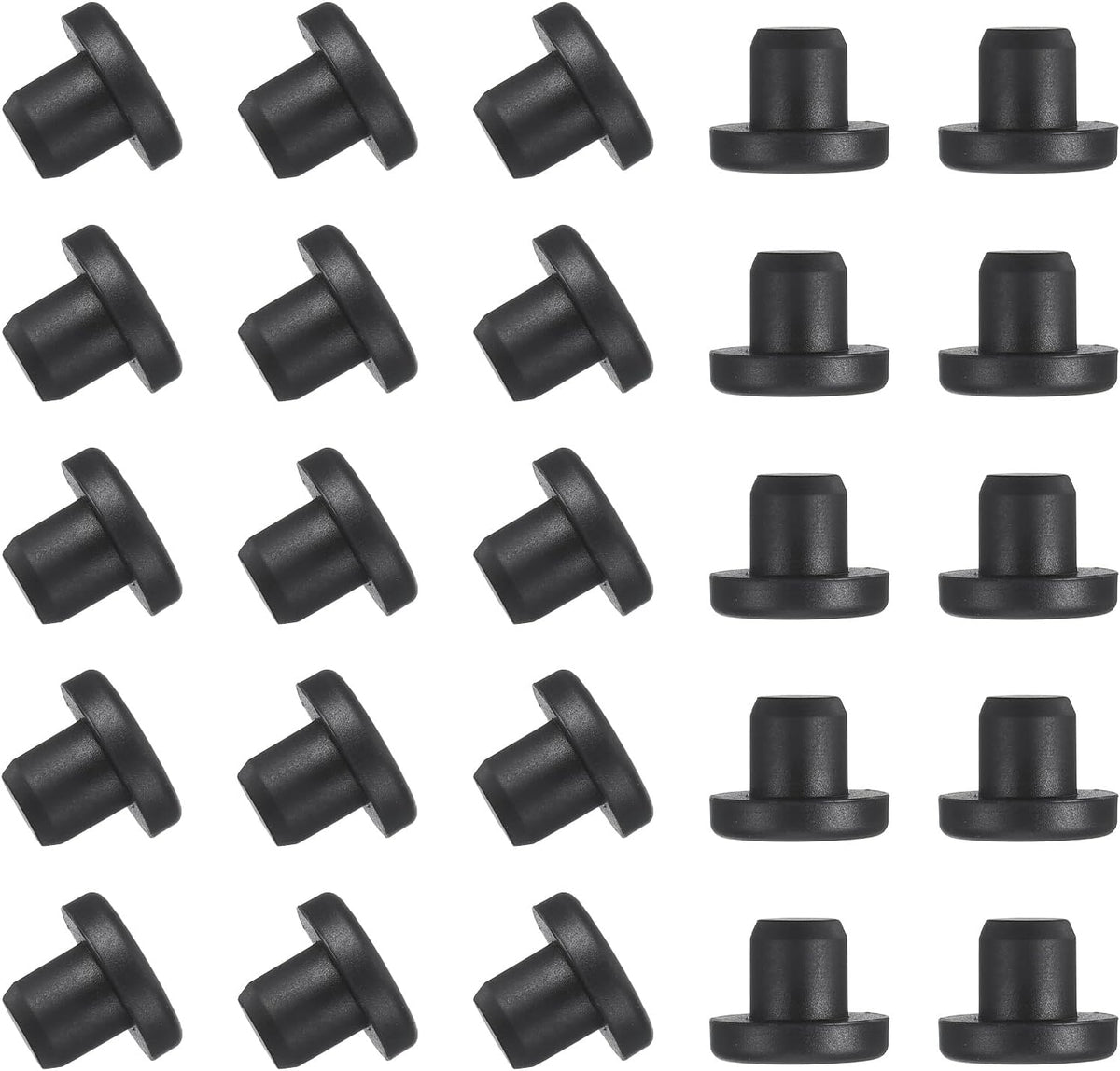 25 Pcs t Shaped Silicone Plug, Dia 10 Mm/0.39 Inch Elastic Waterproof Silicone Plug Reusable Bottle Stopper for Pipes Equipment, Black