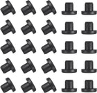 25 Pcs t Shaped Silicone Plug, Dia 10 Mm/0.39 Inch Elastic Waterproof Silicone Plug Reusable Bottle Stopper for Pipes Equipment, Black
