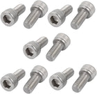 M6x10mm 0.75mm Pitch 304 Stainless Steel Hex Socket Head Cap Screws Bolts 10pcs