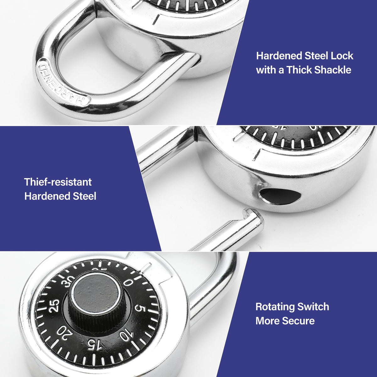 LinkMejor Mini Combinatiekluisje, 3-Dial Vooraf ingestelde Code, Zwart, 1 Pack