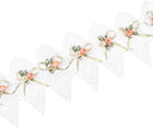 Butterfly Embroidered Lace Edge Trim Ribbon, 2 Yards Polyester Embroidered Lace Trim Fabric Appliques for Wedding Decor Dress Designing DIY Craft 4 Inch Width, White