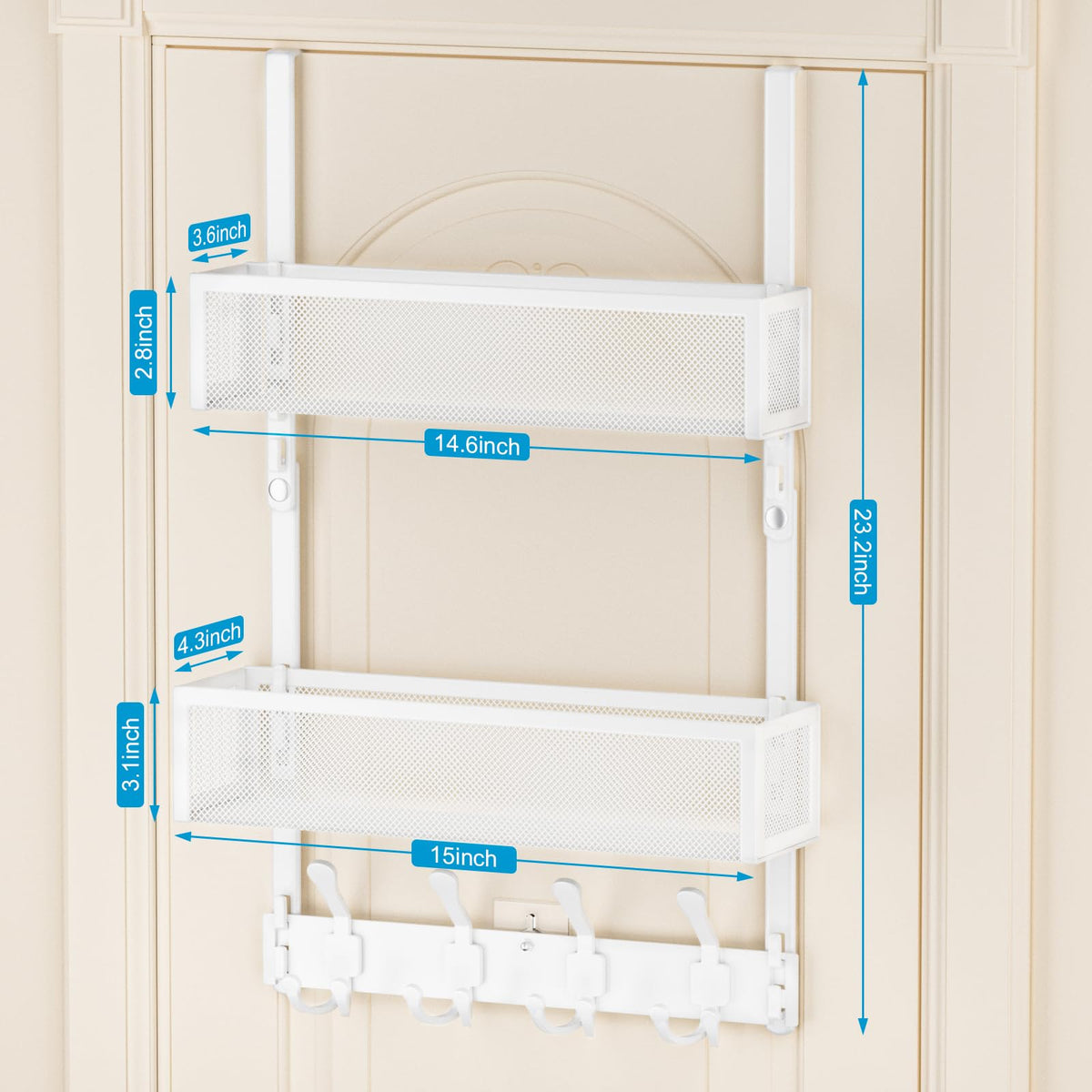 LinkMejor Ganci a Porta Organizzatore, Nero