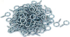 0.075"x0.67" Screw Eye Hooks Self Tapping Screws Screw-in Hanger Eye-Shape Hooks Silvery 100pcs