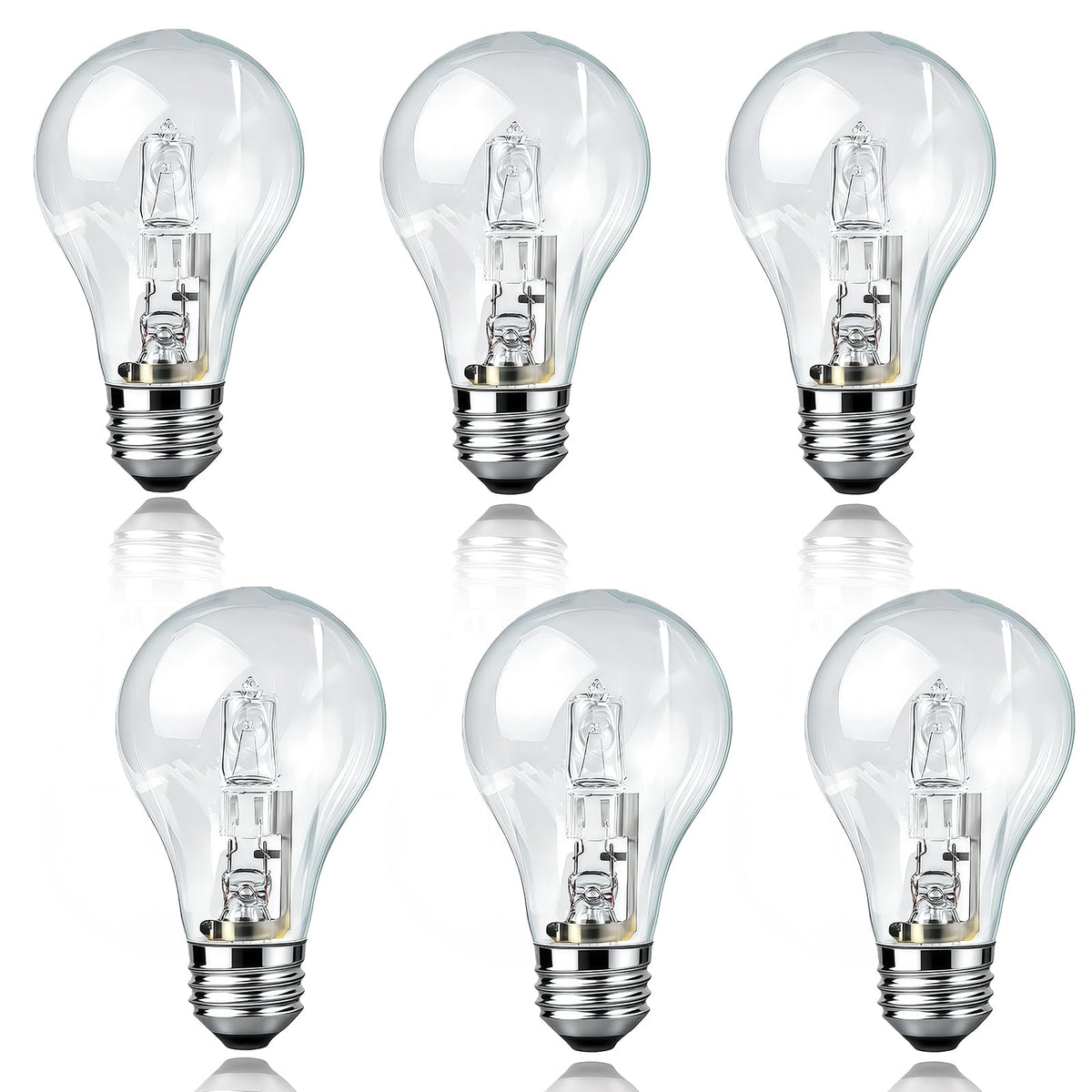 6 Pcs 043168787963 Halogen Light Bulb-43 Watt A19 Bulb 60 Watt Replacement