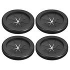 4Pcs Rubber Grommets 2-1/16"(52mm) ID 2-3/8"(60mm) Drill Hole Double Sided Firewall Hole Plugs Round Electrical Wiring Gasket, Black