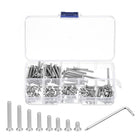 M3 Torx Security Screws Kit, (M3x5/8/10/12/16/20/25/30mm) 150pcs 304 Stainless Steel Countersunk Head Tamper Proof Screw, W 1pcs T10 Wrench Bolts