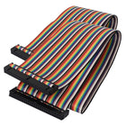 Connector IDC Flat Rainbow Color Ribbon Cable, 50 Pin, 50 Way, F/F, 50 cm for DIY, 2 Pieces