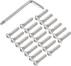 M8x35mm Torx Security Machine Screw, 20pcs Pan Head Screws Inside Column, with T40 L-Type Wrench, 304 Stainless Steel Fasteners Bolts
