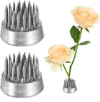 LinkMejor 2pcs Flower Frog, Round Stainless Floral Frogs, Flower Arranger Fixed Tool Pin Frog for Flower Arrangement Vase, Fixation and Decoration (Silver, 0.9inch)