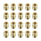 Wood Furniture M8x17mm Threaded Insert Nuts Interface Hex Socket Drive 20pcs
