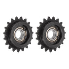 2pcs ANSI #25 / DIN(ISO)04C Roller Chain Idler Sprocket 10mm Bore, 1/4" Pitch, Hardened 19 Tooth Tensioner Sprocket, Insert Single Bearing