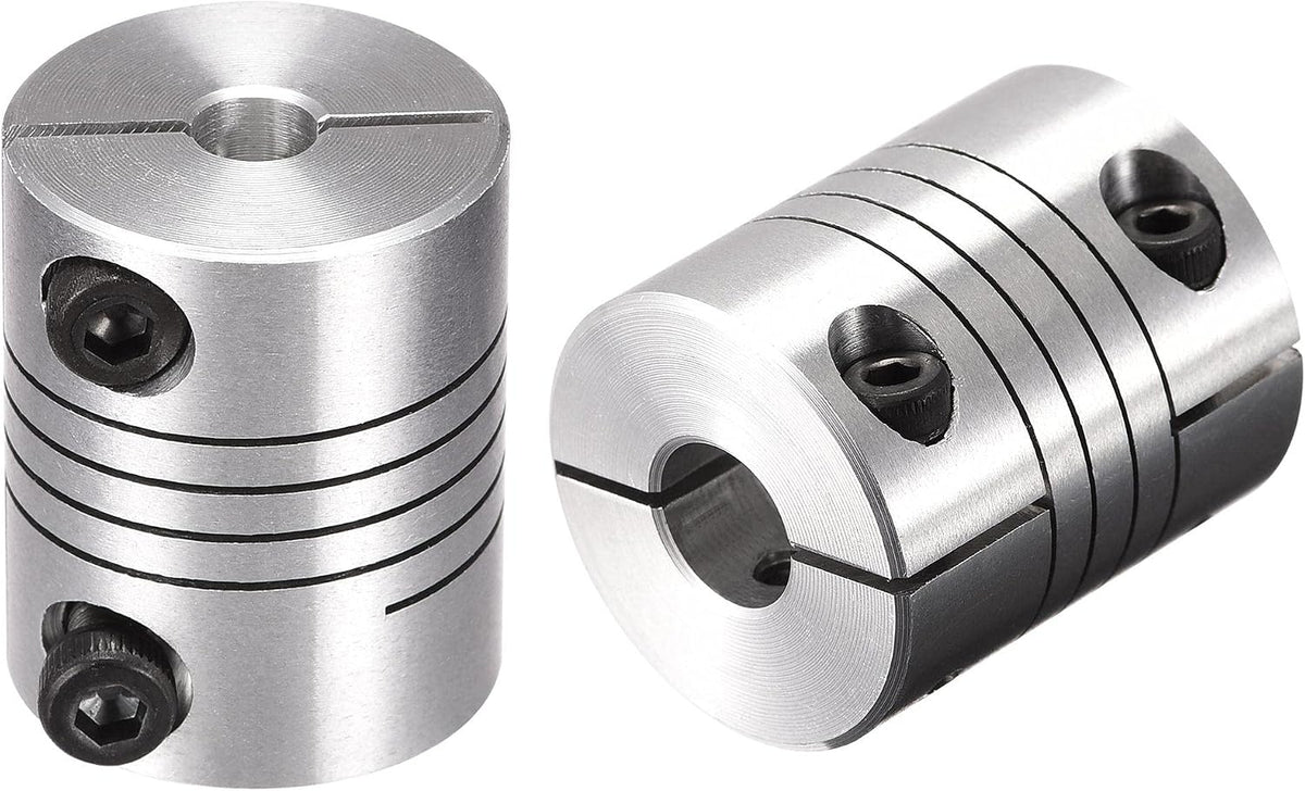 2PCS Motor Shaft 5mm to 10mm Helical Beam Coupler Coupling 25mm Dia 30mm Length