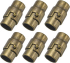 6 Pcs Leather Cord End Caps, 0.28" Bracelet Clasps and Closures for Jewelry Making DIY Bracelet Closures, Bronze