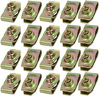 20pcs Spring Steel Speed Fastener Extruded U Nut Brass Tone for M8 Screw