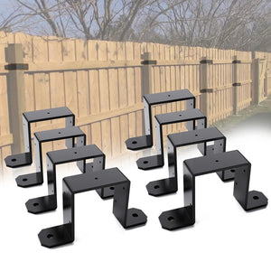 LinkMejor 4x4 Post Strap Ties, 8 Pack Sort U-bøyler