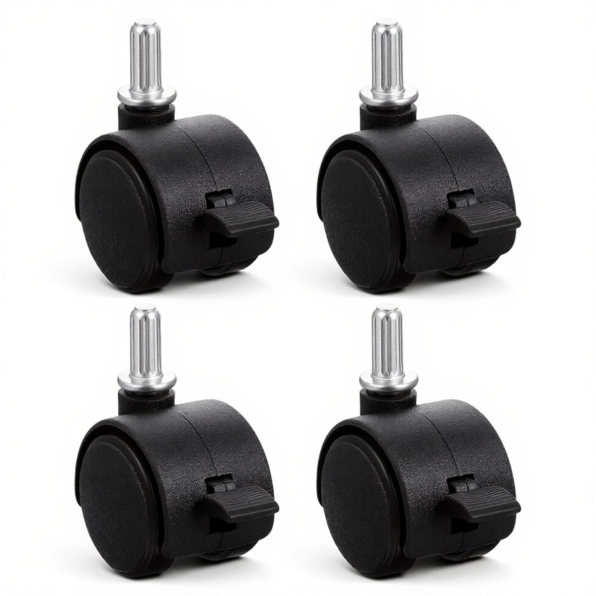 Roda Roda Roda Swivel 4Pcs 1 Inch, Roda Roda Berkekuatan Tinggi dengan Fitur Penguncian