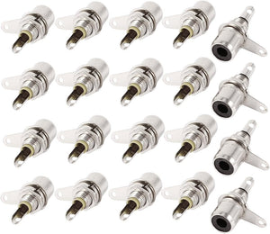 Audio Terminal Jack Panelbevestiging RCA Vrouwelijke JackConnector 20 Stuks